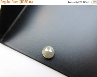 4mm Grey Round Rose Cut Diamond Loose, Faceted Flat Back Diamond Cabochon, SKU-D94