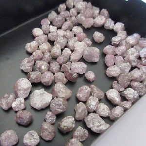 5 Pieces 5mm Pink Rough Raw Diamond Natural Diamond Raw Diamond, Uncut Diamond Loose For Jewelry, Dds419/3