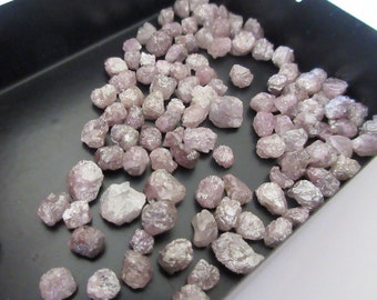 5 Pieces 5mm Pink Rough Raw Diamond Natural Diamond Raw Diamond, Uncut Diamond Loose For Jewelry, Dds419/3