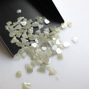 White Triangular Flat Raw Diamond Free Form Slices, 8mm to 4mm Each ...