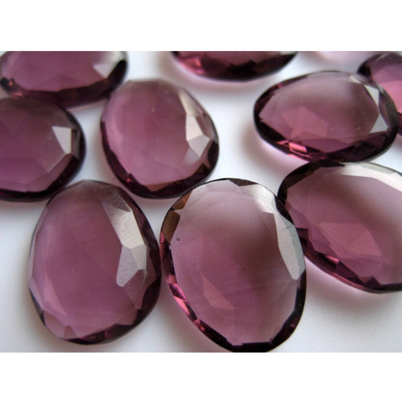 6 Pieces Hydro Quartz Rose Cut Polki Purple Rosecut Rosecut cabochon Approx 18mm Each