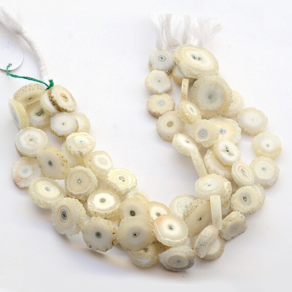 Natural Solar Quartz Beads, 15m To 18mm Approx White Solar Quartz Beads, 12 Inch Strand, Solar Quartz Jewelry, GDS2042