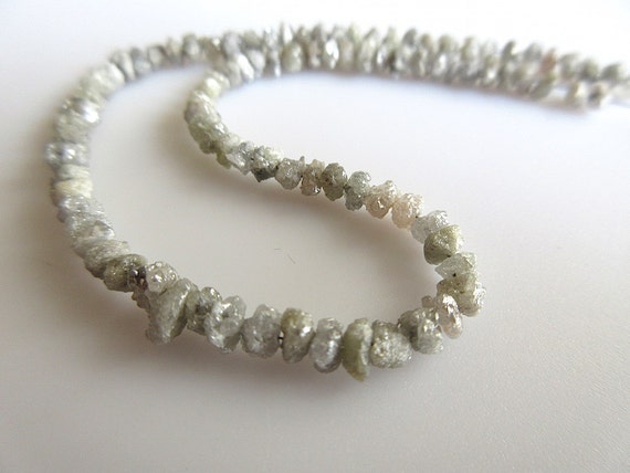 8 Inch Strand 1mm To 2mm Beads Conflict Free Diamond Natural Diamonds White Grey Diamond Box Beads Rough Diamonds Raw Diamonds
