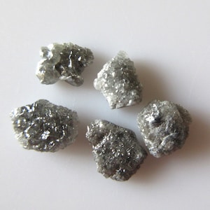 Huge 10mm Flat Grey Raw Diamonds Loose Rough Diamonds Uncut Diamond Perfect for Bezel And prong Setting, Sold As 1pcs/5pcs/10pcs DD39