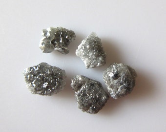 Riesige 10mm flache graue Rohdiamanten Lose Rohdiamanten Uncut Diamant perfekt für Lünette und Zinkenfassung, verkauft als 1Stk/5Stk/10Stk DD39