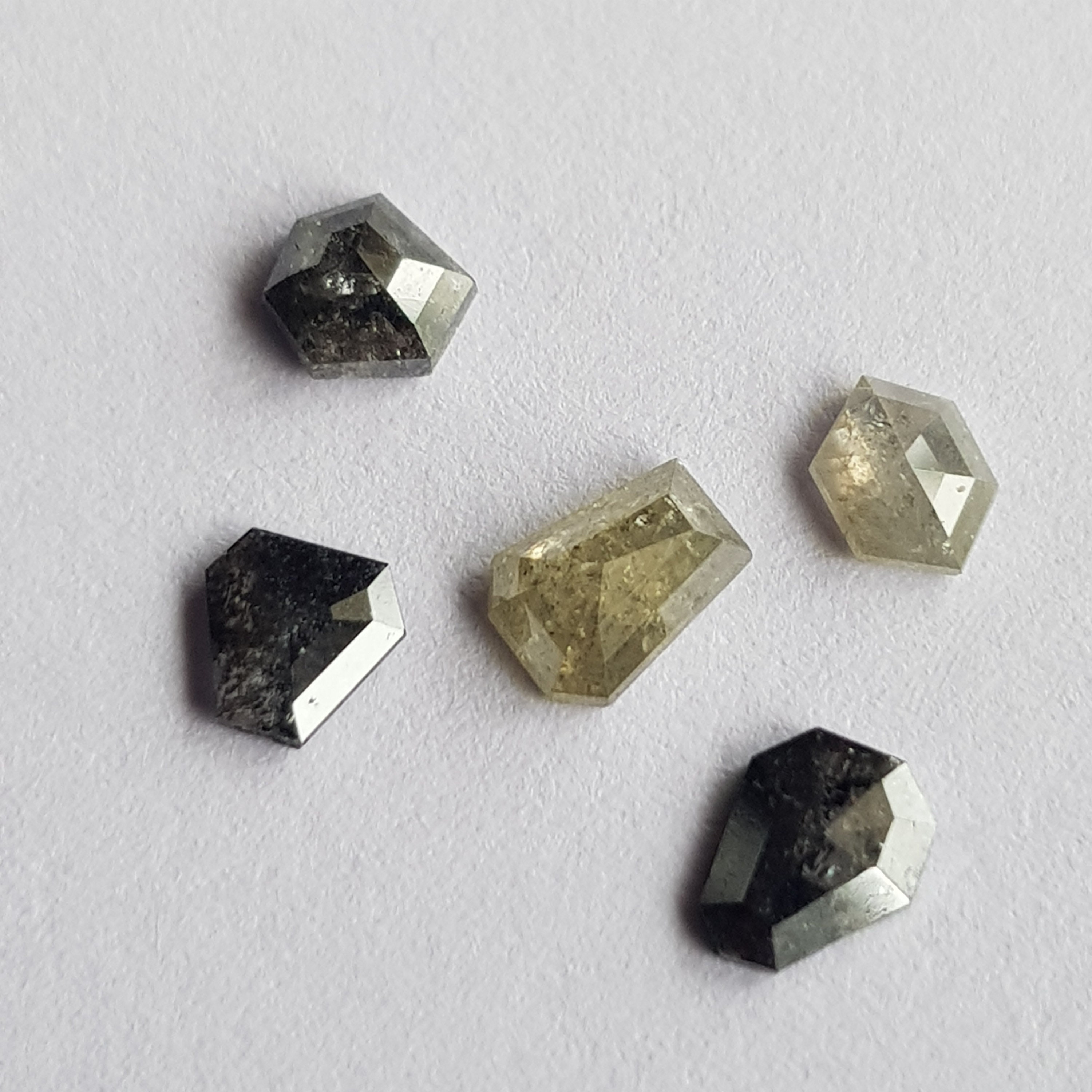 5 個セット 4.3 mm ～ 4.5 mm クリア グレー/ブラック ミックス