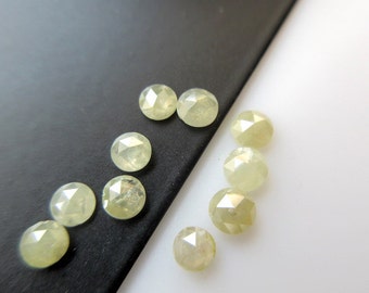 6 Pieces 3mm approx. Rose Cut Diamond Cabochon Loose Faceted for Ring in various colours to choose from