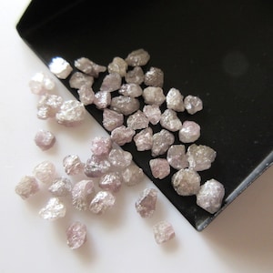 4mm Each Natural Very Light Pink Flat Raw Rough Natural Uncut Loose Diamond For Jewelry Sold As 2pcs/5pcs/10pcs, DDS201/2