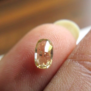 0.35CTW / 5.5mm Oval Shape Clear Yellow Rose Cut Diamond Loose, Natural Yellow Full Cut Ambos lados Facetado Diamante suelto para anillo, DDS563/13