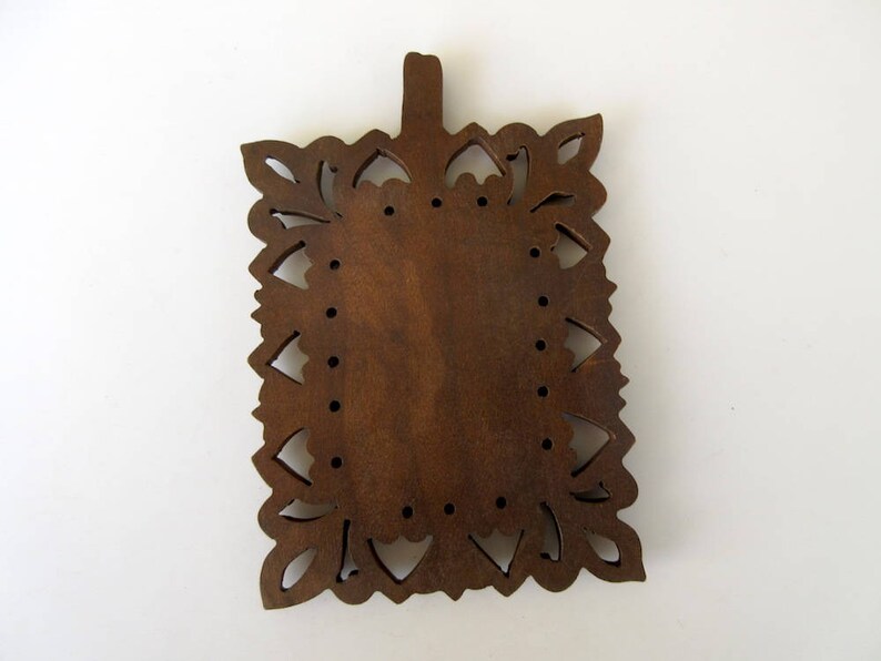 GDS10463 2 Pieces Hand Carved Wooden Window Frame Pendant Wood Art And Craft Framing Supplies Jewelry Handmade Wooden Jharokha Pendant