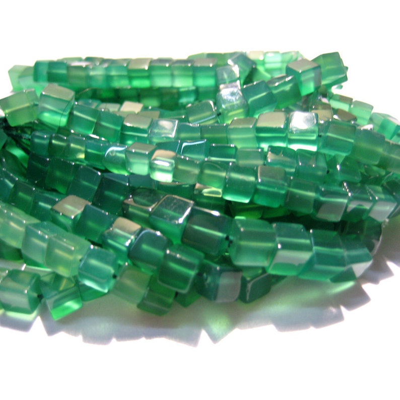 Green Onyx Beads Plain Box Beads 6mm Beads 16 Inches 66 Etsy