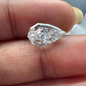 Diamante sfuso coltivato in laboratorio, certificato IGI, da 1 carato a 7 carati, taglio a pera EF/VS1, taglio a pera olandese geometrico, a forma di pera, LG26