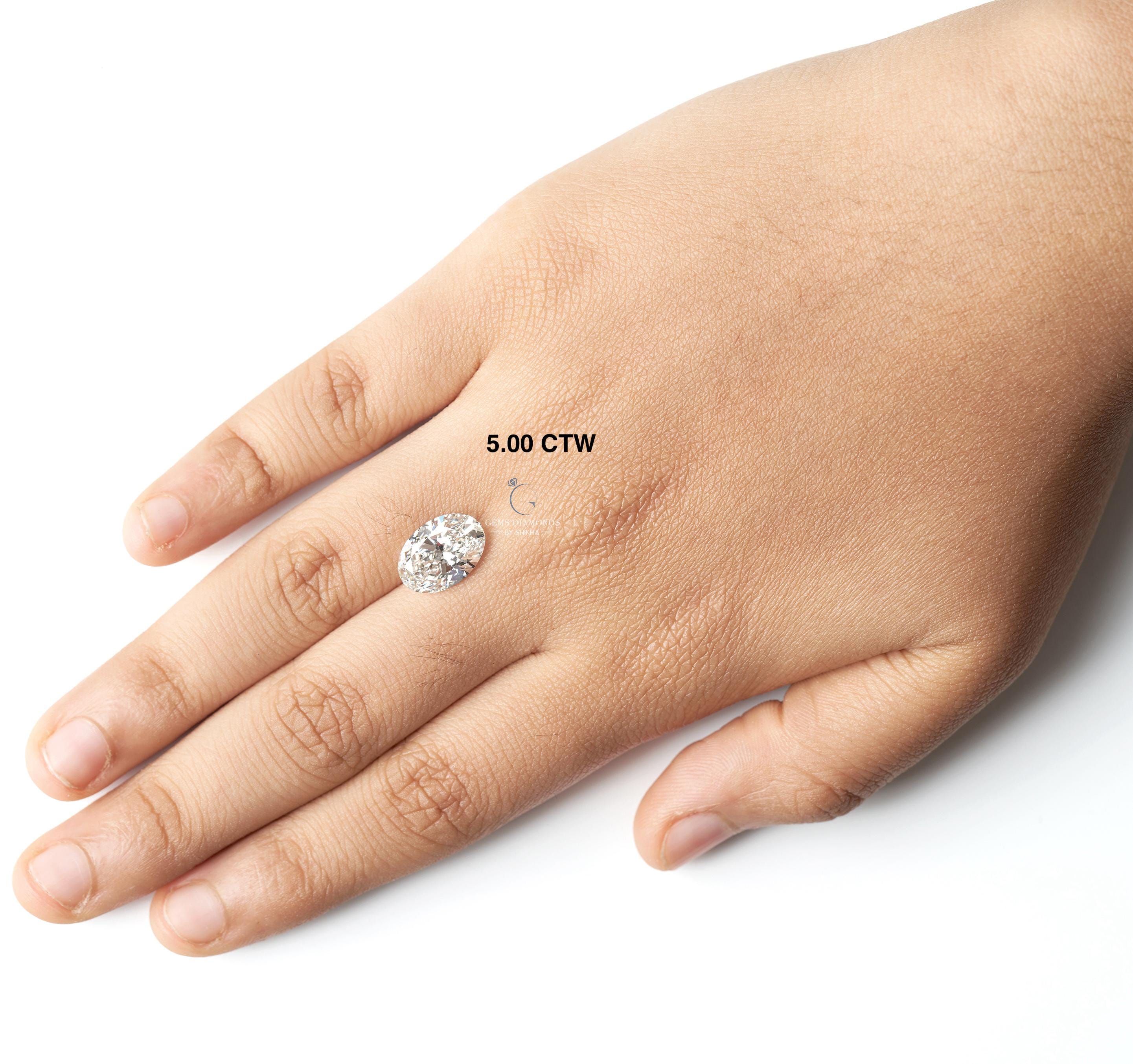 IGI認定 1.00CT T0 10.00CT EF/VS1 オーバルカット ラボグロウン