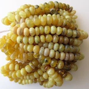 Gele Opaal Rondelle Kralen, Gladde Opaal Rondelle Kralen, 9mm Kralen, 16 Inch Strand, GDS678 afbeelding 4