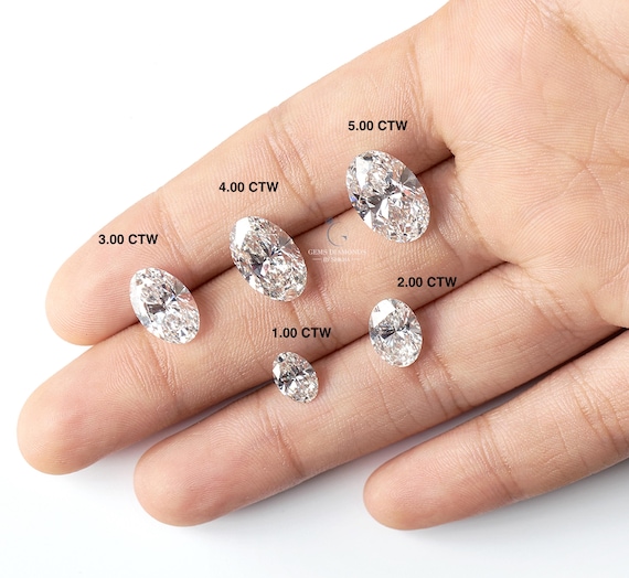 IGI認定 1.00CT T0 10.00CT EF/VS1 オーバルカット ラボグロウン