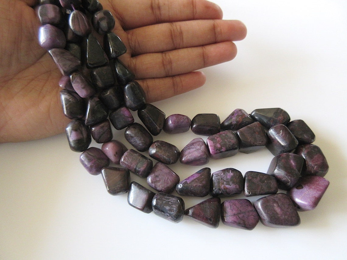 3 Strands Wholesale Natural Sugilite Tumbled Beads Sugilite Etsy