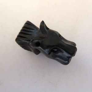 2 Pieces Panther/Jaguar Head Natural Ebony Wood Hand Carved Pendant, Carved Wooden Bead Pendant, Animal Head Pendant, GDS1043/16