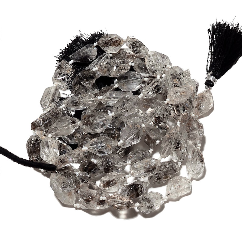 3 Strands AAA Herkimer Diamond Beads Raw Herkimer Diamonds Etsy