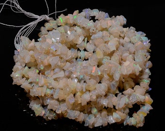 Natural Ethiopian Opal Beads, Ethiopian Opal Chips, 4mm To 5mm Chips, 32 Inch Strand, SKU-B153