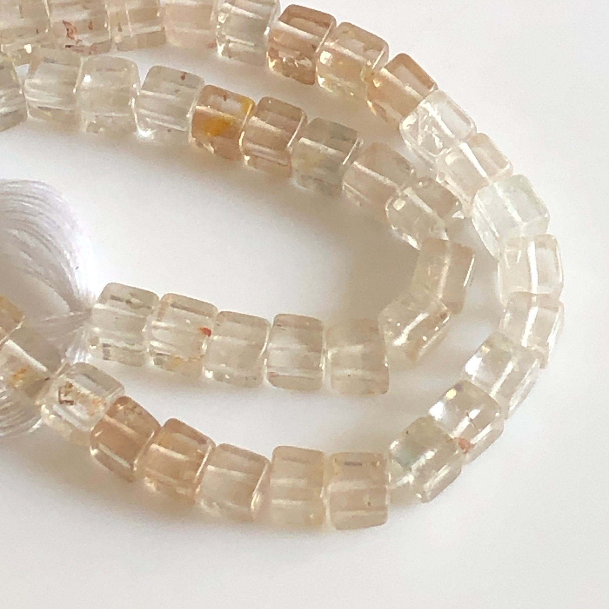 Copper Topaz Imperial Topaz Copper Topaz Smooth Box Beads, 5mm Natural Imperial ...