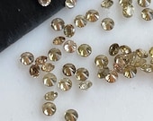 20 Pieces 1mm Approx Round Brilliant Cut Champagne Brown Melee Diamonds Loose, Faceted Natural Loose Accent Diamonds For Jewelry, DDS701 2