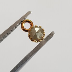 4,5 mm natuurlijke grijze enkele lus diamanten ring spantang connector klaar voor gebruik voor oorbel hanger 925 zilveren diamanten spantang DDS509/12 afbeelding 6