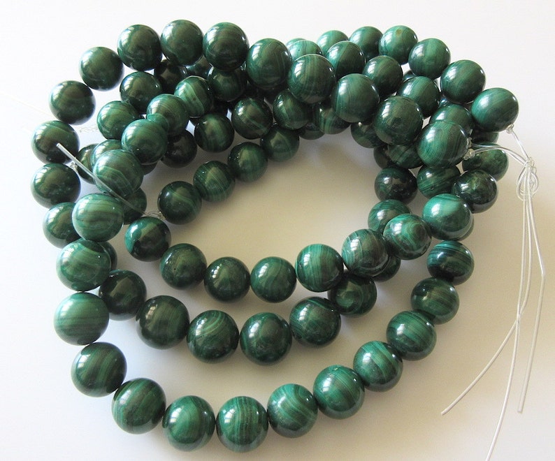 11mm Malachite Round Beads Natural Malachite Beads Wholesale Etsy