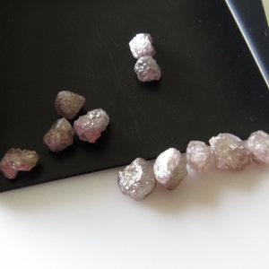 1 Piece 5mm Natural Pink Color Raw Rough Diamond Loose, Pink Natural Uncut Diamonds SKU-D22P image 5