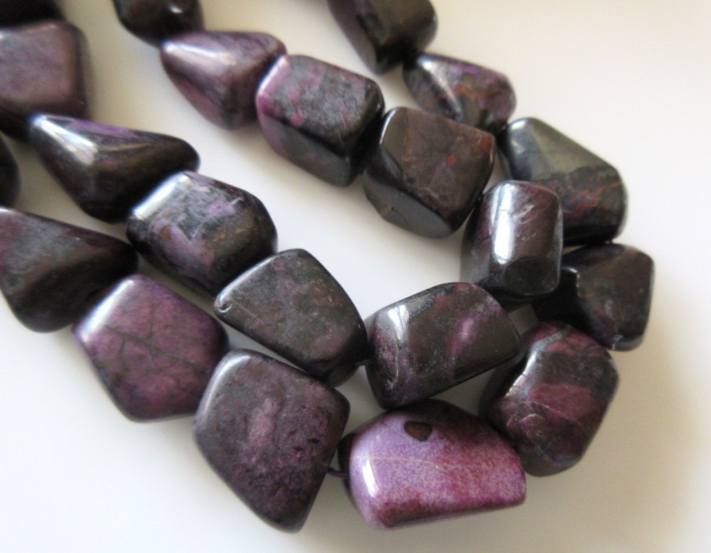 3 Strands Wholesale Natural Sugilite Tumbled Beads Sugilite Etsy