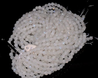 5 Strands Rainbow Moonstone Beads, 6mm Round Beads, Natural Moonstone Beads, Gemstone Beads, 13 Inch Strand, SKU-SS127