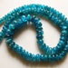 Blue Apatite Beads, Plain Rondelles, 5.5mm To 13mm Rondelle Beads , 18 Inch Strand, 110 Pieces Approx