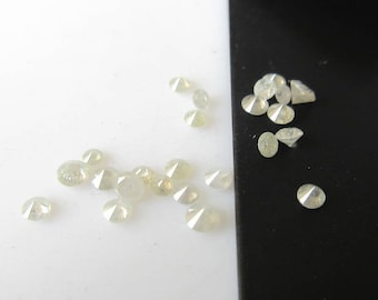 20 Pieces 1.5mm To 2.5mm White Brilliant Cut Faceted Round Shaped Diamonds Loose, Natural White Solitaire Diamonds, DDS496/3