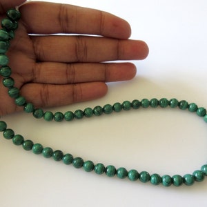 5 Strands Wholesale 4mm Malachite Round Beads, Natural Malachite Beads, Wholesale Malachite Gemstones, 15 Inch Strand, SKU-2993/2