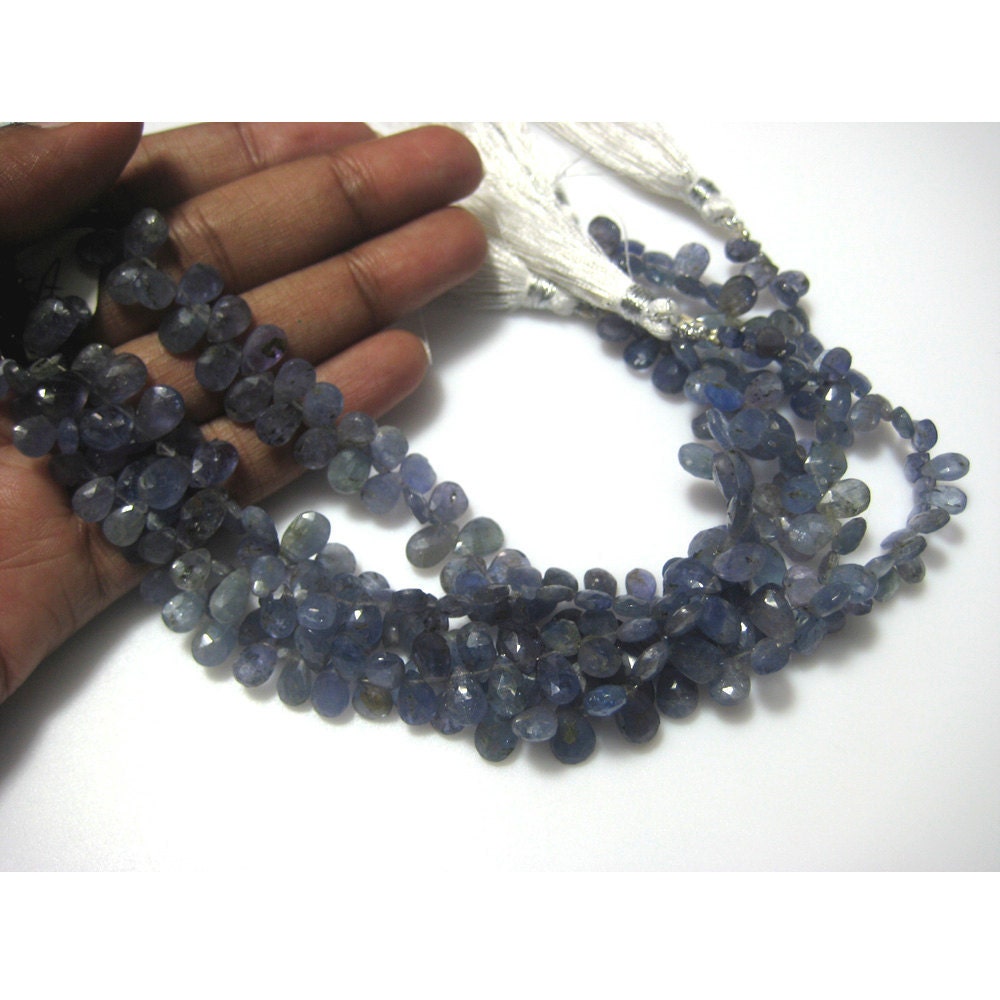 Tanzanite Beads/ Faceted Beads/ Tanzanite Briolette Beads Etsy