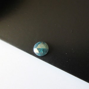 Blue Rose Cut Diamond Loose, Rough Diamond Rose Cut, Blue Raw Diamond, 5.5mm To 6mm Faceted Cabochon, SKU-DDS120/3