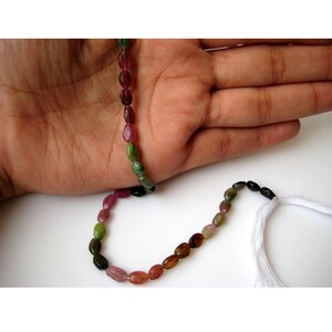 Tourmaline Beads, Oval Beads, Tourmaline Gemstone, Multi Tourmaline Beads, 6mm Each, 13 Inch Strand image 2