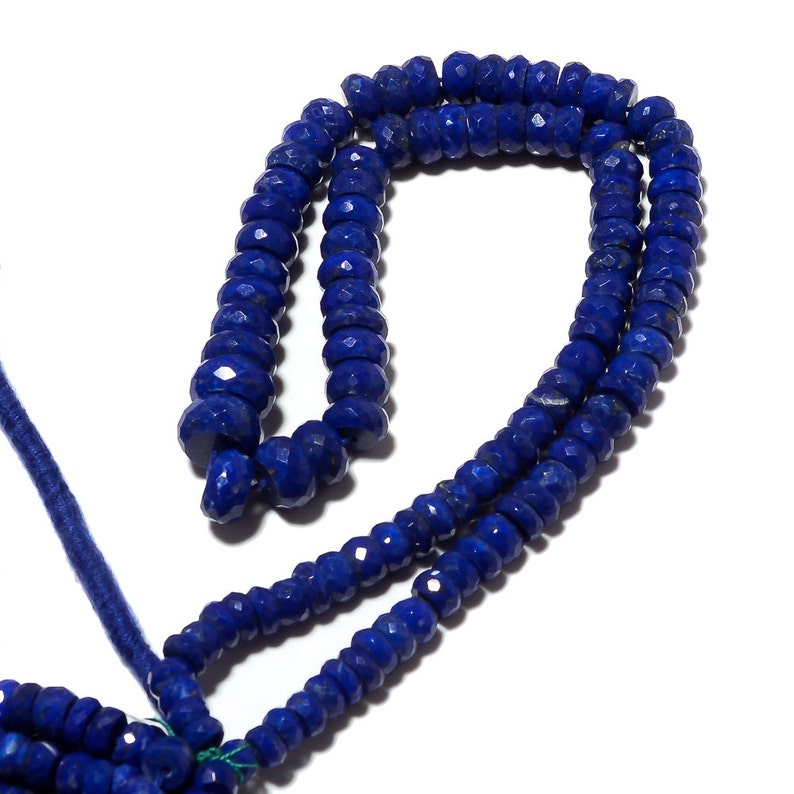 3 Strands Wholesale Lapis Lazuli Faceted Rondelle Beads AAA | Etsy