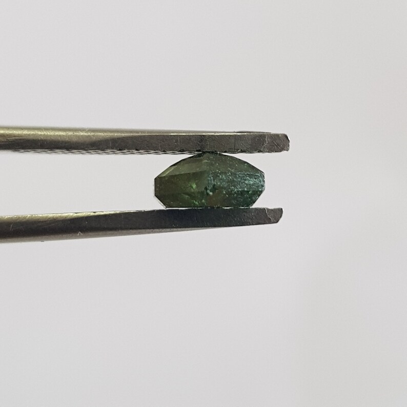 1,02 karat/6,6 mm klarblå fancy hexagon sköldformad rosenslipad diamant lös, fasetterad rosenslipad lös diamant cabochon för smycken, DDS728/7 bild 7