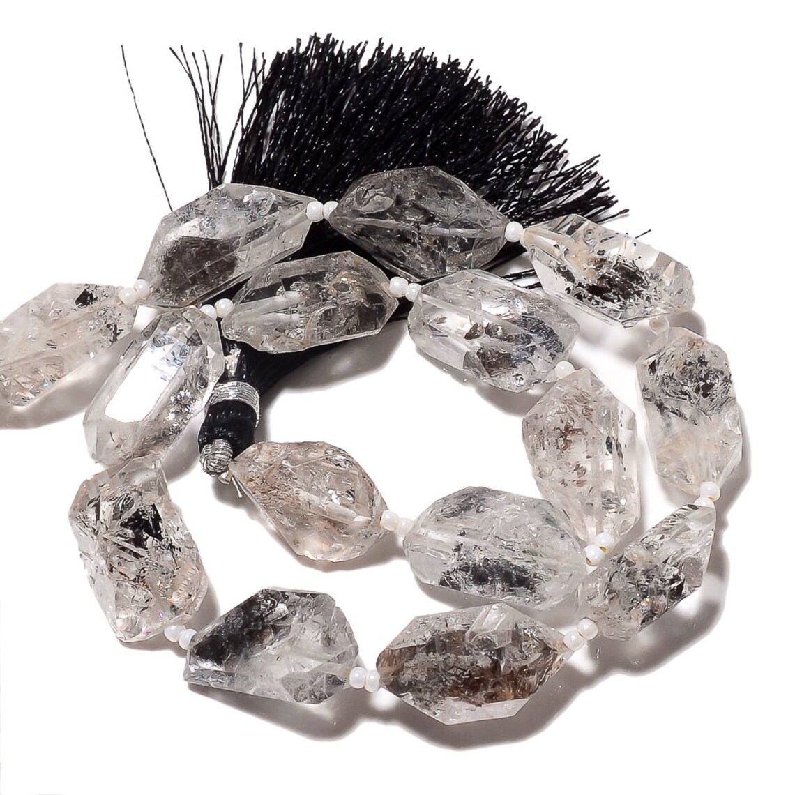 3 Strands AAA Herkimer Diamond Beads Raw Herkimer Diamonds Etsy