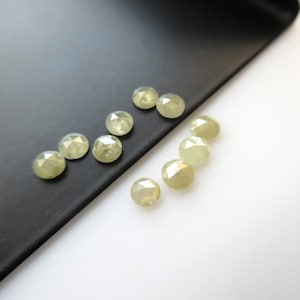 10 Pieces, 2mm Pistachio Green Rose Cut Diamond, Rose Cut Cabochon, Excellent Cut/Height/Lustre/Calibrated Rose Cut Diamond, SKU-RCD28