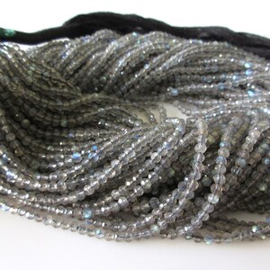 3mm AAA Labradorite Faceted Rondelle Beads, Excellent Quality Labradorite Rondelles, Natural Labradorite, 13 Inch Strand, GDS1113