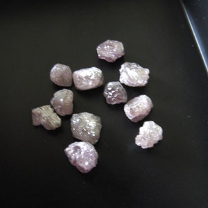 1 Piece 5mm Natural Pink Color Raw Rough Diamond Loose, Pink Natural Uncut Diamonds SKU-D22P image 4