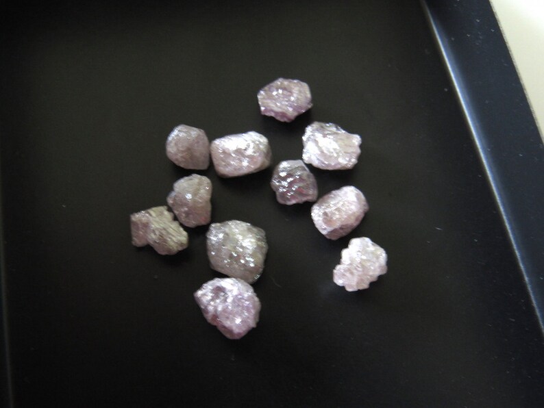1 Piece 5mm Natural Pink Color Raw Rough Diamond Loose, Pink Natural Uncut Diamonds SKU-D22P image 4