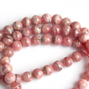 Rhodochrosite Rondelle Beads, 6mm Beads, Plain Round Beads, Sold As 8 Inch Half Strand/16 Inch Full Strand, GFJPP