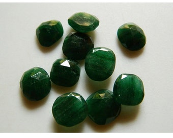 6 Pieces 14mm To 15mm Each Green Natural Aventurine Rose Cut Loose Cabochon RS18