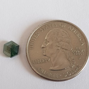 1,02 karat/6,6 mm klarblå fancy hexagon sköldformad rosenslipad diamant lös, fasetterad rosenslipad lös diamant cabochon för smycken, DDS728/7 bild 9