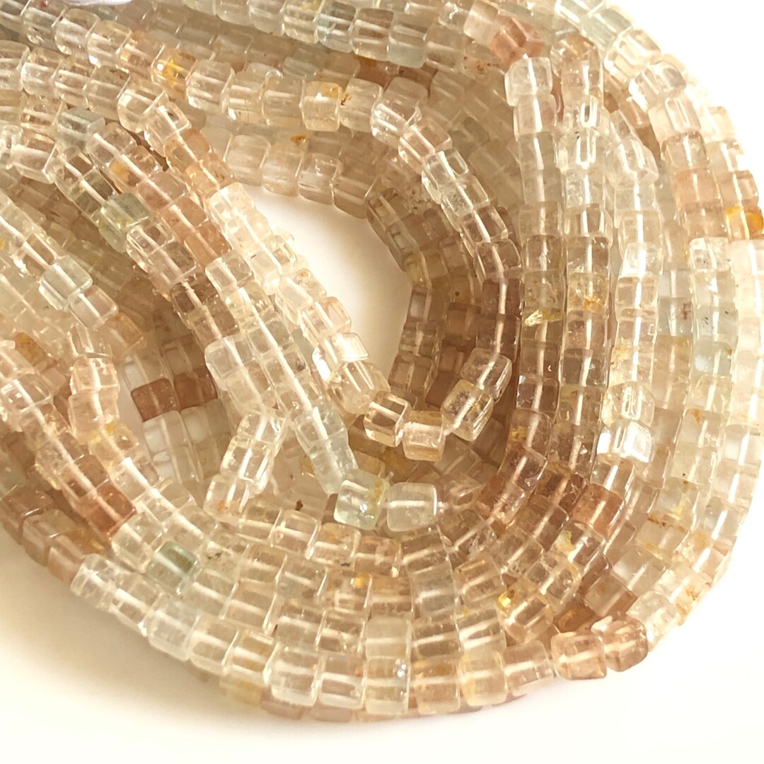 Copper Topaz Imperial Topaz Copper Topaz Smooth Box Beads, 5mm Natural Imperial ...