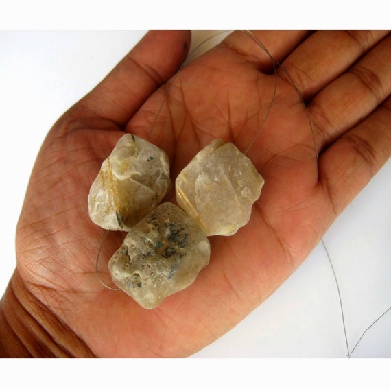 Raw Gold Rutile Quartz Loose, Rutilated Quartz Rough Stone Raw Gold Rutile Quartz Loose, Rutilated Quartz Rough Stone