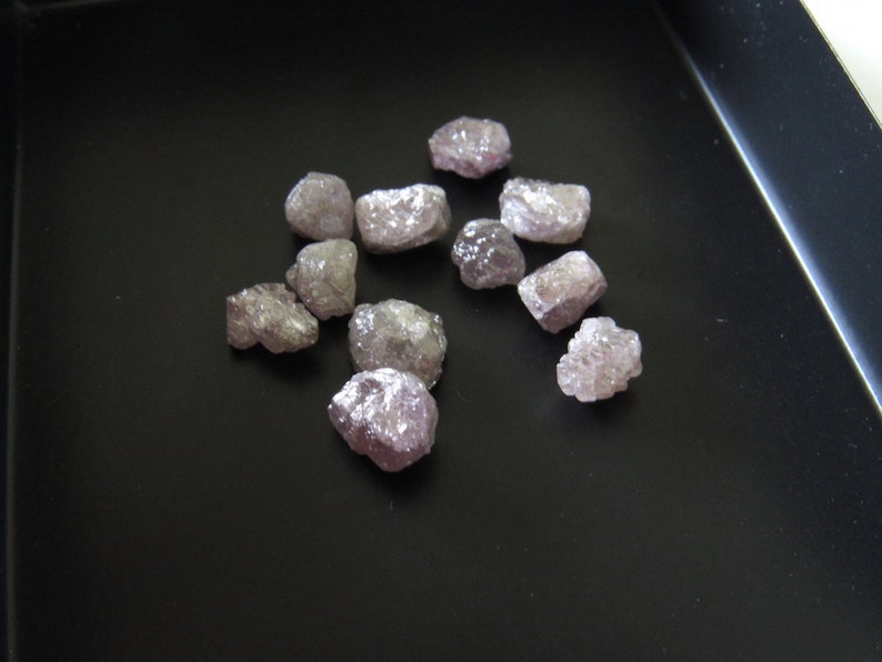 1 Piece 5mm Natural Pink Color Raw Rough Diamond Loose, Pink Natural Uncut Diamonds SKU-D22P image 3