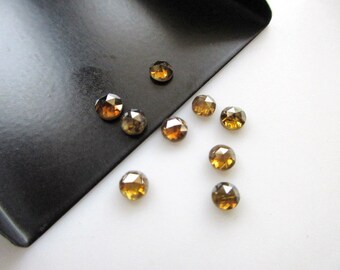 4ピース 4 mm～4.5 mm 天然クリアコニャックブラウンハニーカラー